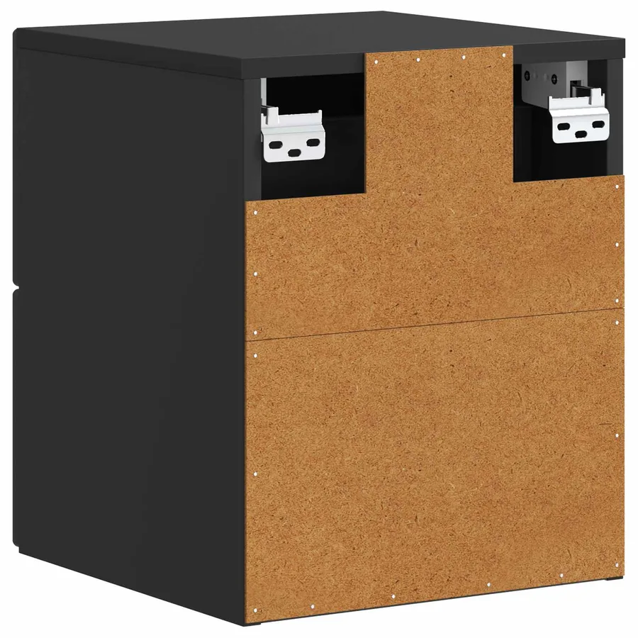 Cabinet de chevet mural 2 pcs Noir 33 x 34,5 x 40 cm - 9