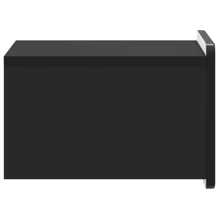 Cabinet de chevet mural avec tiroir Noir 33 x 34,5 x 24 cm - 6