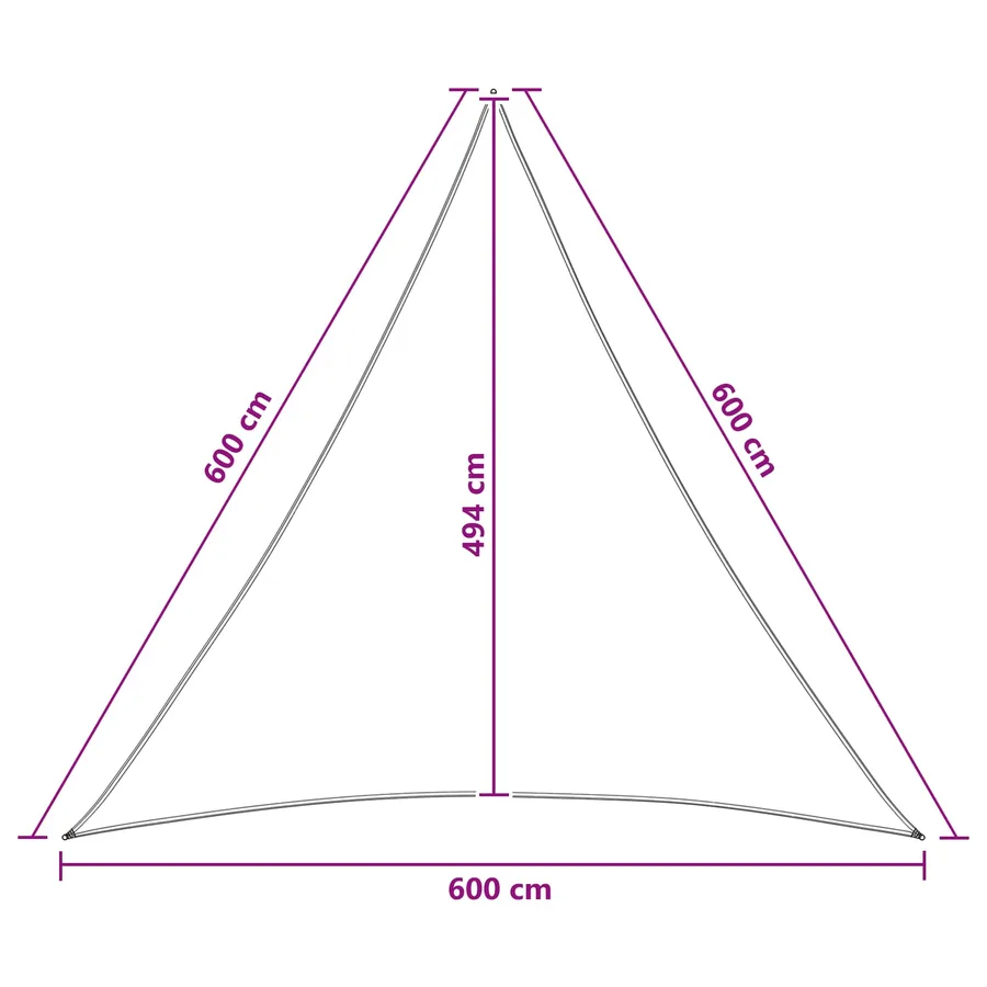 Voile d'ombre 6 x 6 x 6 m HDPE - 8