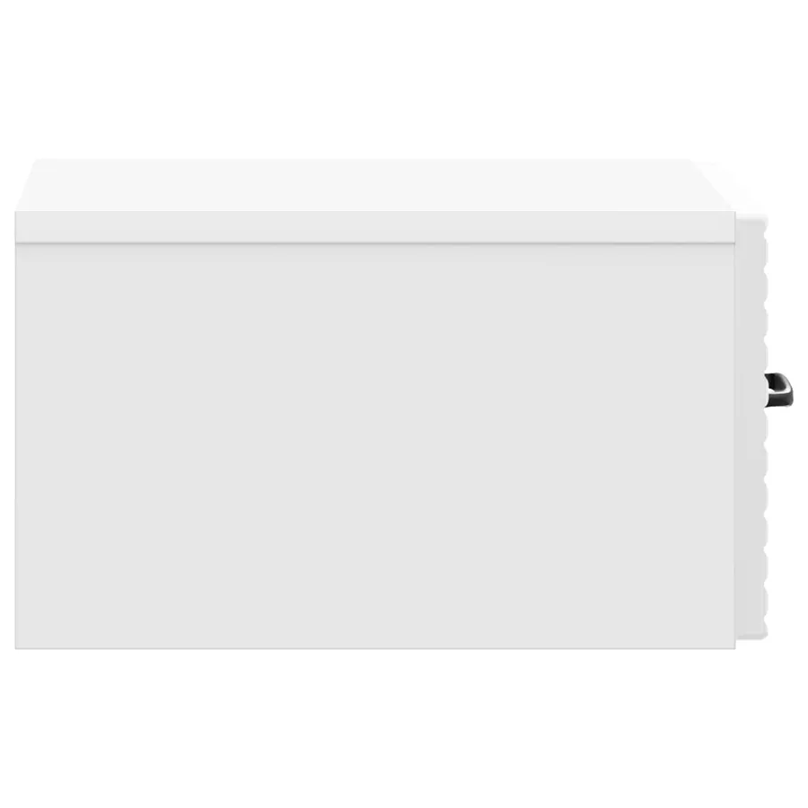 Cabinet de chevet mural Blanc brillant 34,5 x 33 x 20 cm - 6