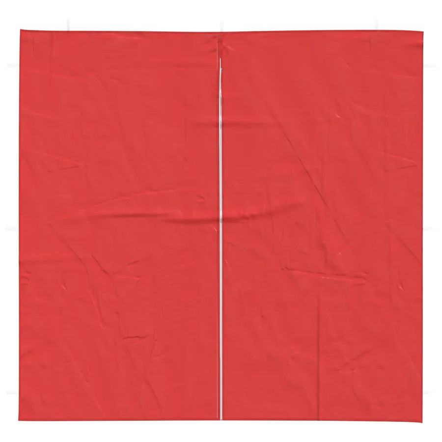 Mur de tente de fête 2 pcs Rouge 200 x 195 cm PE et acier - 3