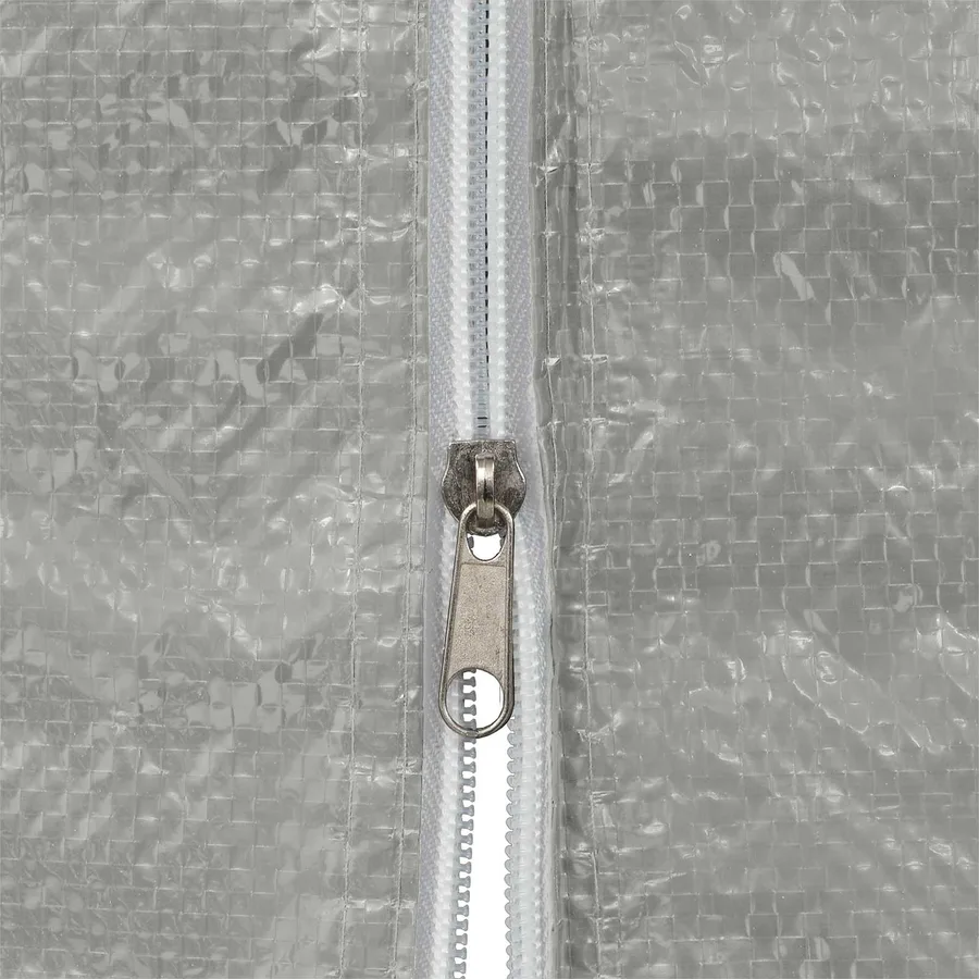 Mur de tente de fête 2 pcs Gris clair 400 x 195 cm PE et acier - 4