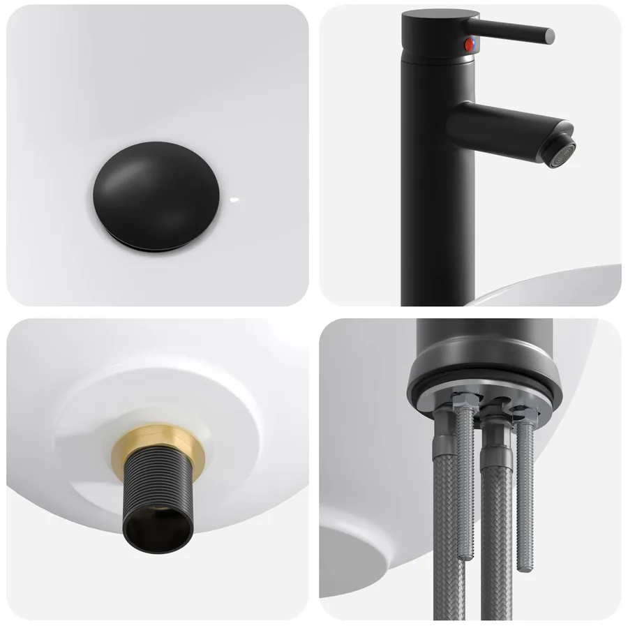 Meuble de salle de bain avec évier Blanc brillant - 8