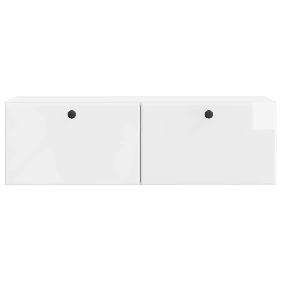 Meuble TV mural 98 x 31 x 30 cm Blanc brillant - 6