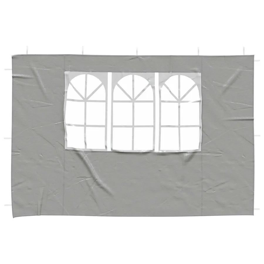Mur de tente de fête 2 pcs 300 x 195 cm Gris clair PE et acier - 3