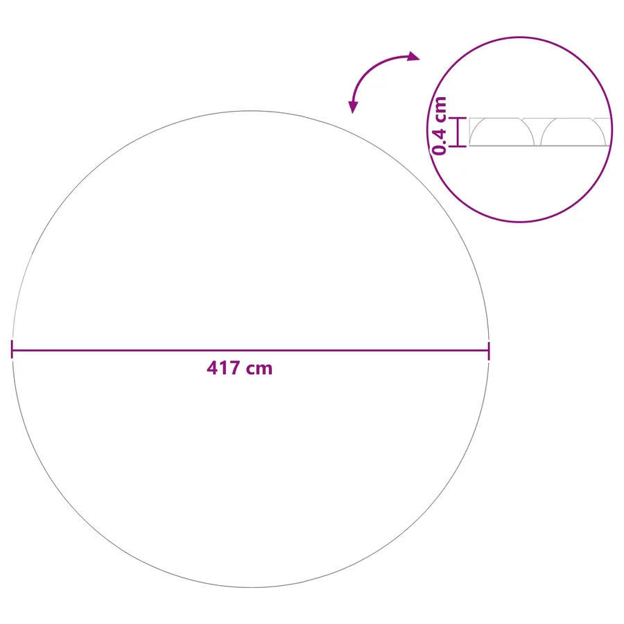 Couverture de piscine solaire extra épaisse Ø 417 cm 400 μm - 7