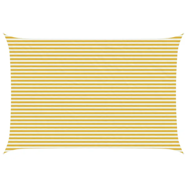 Voile d'ombre Jaune et blanc 4 x 6 m HDPE