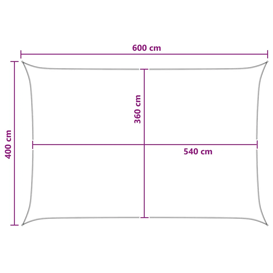 Voile d'ombre Jaune et blanc 4 x 6 m HDPE - 8