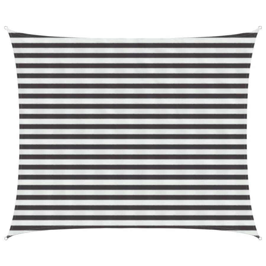 Voile d'ombre Anthracite et blanc 2,5 x 3 m HDPE