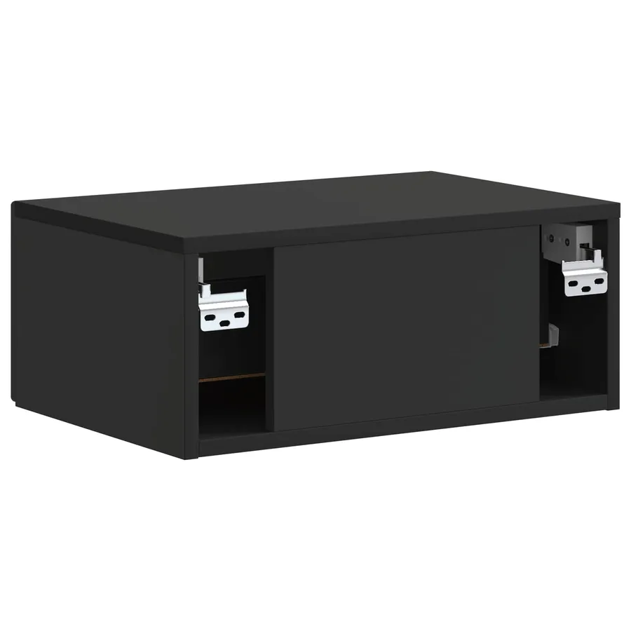 Cabinet de chevet mural 2 pcs Noir 49 x 34,5 x 20 cm - 10