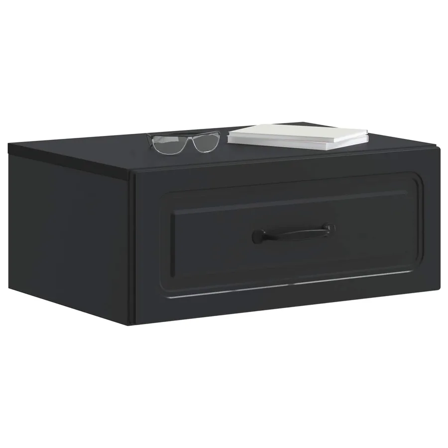 Cabinet de chevet mural 2 pcs Noir 49 x 34,5 x 20 cm - 3