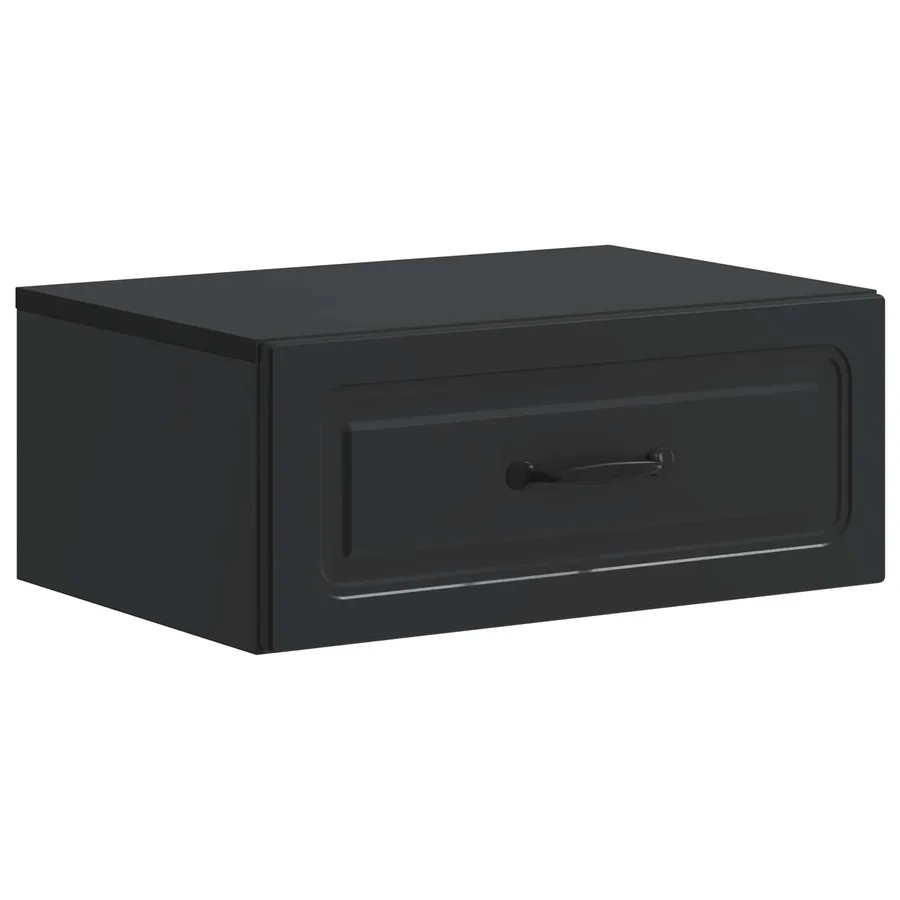 Cabinet de chevet mural 2 pcs Noir 49 x 34,5 x 20 cm - 6