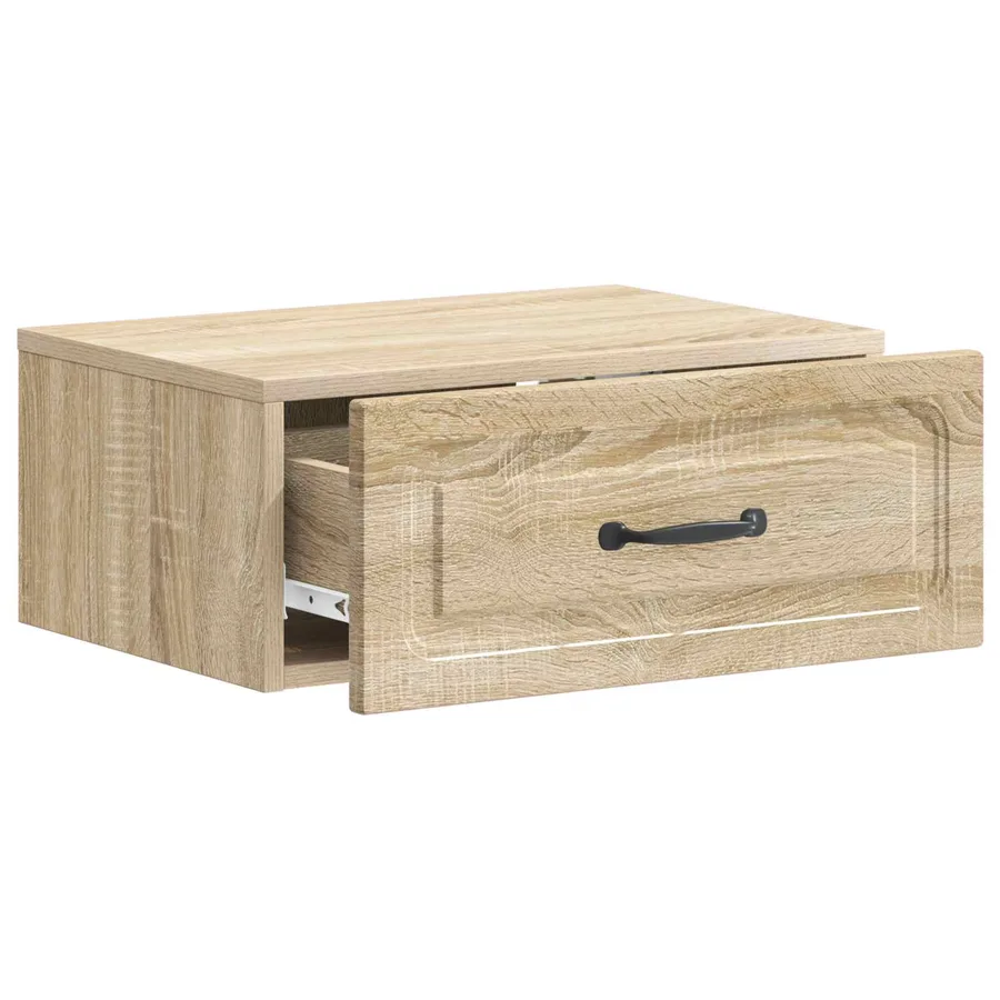 Cabinet de chevet mural 2 pcs Chêne Sonoma 49 x 34,5 x 20 cm - 6