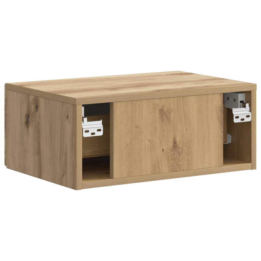 Cabinet de chevet mural 2 pc Chêne artisanal 49 x 34,5 x 20 cm - 9