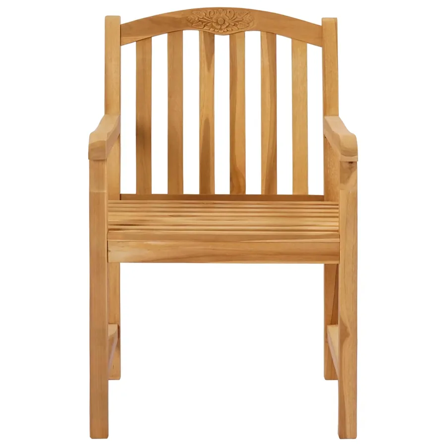Chaise en rose sculptée à la main 2 pcs Naturel - 4
