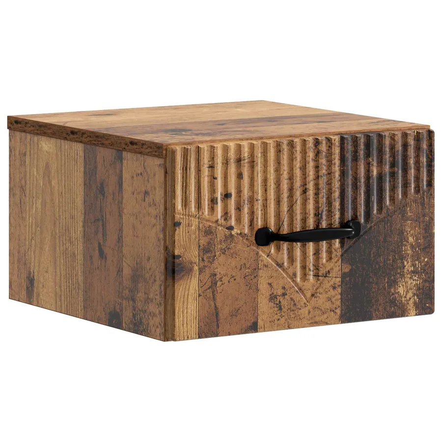 Cabinet de chevet mural Bois ancien 34,5 x 33 x 20 cm - 2