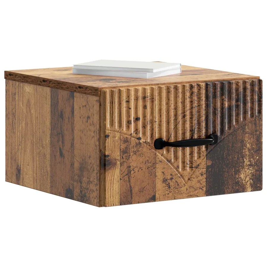Cabinet de chevet mural Bois ancien 34,5 x 33 x 20 cm - 3