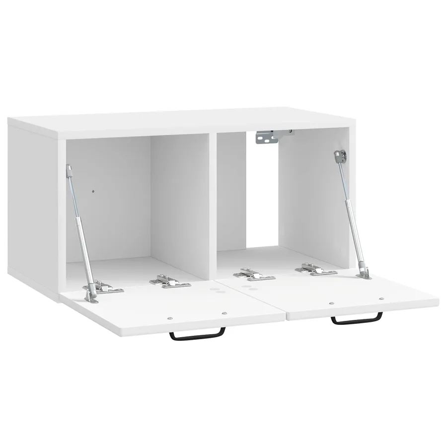 Meuble TV mural Montage mural Blanc brillant 59,5 x 31 x 30 cm - 5