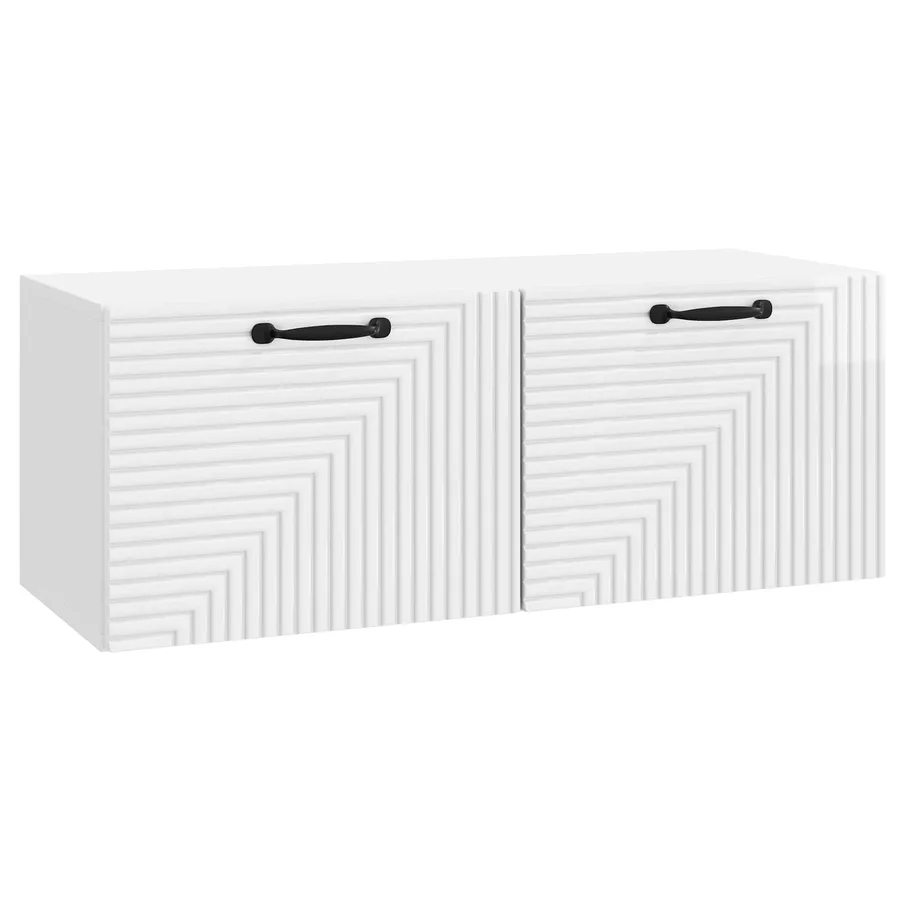 Meuble TV mural Montage mural Blanc brillant 78,5 x 31 x 30 cm - 2