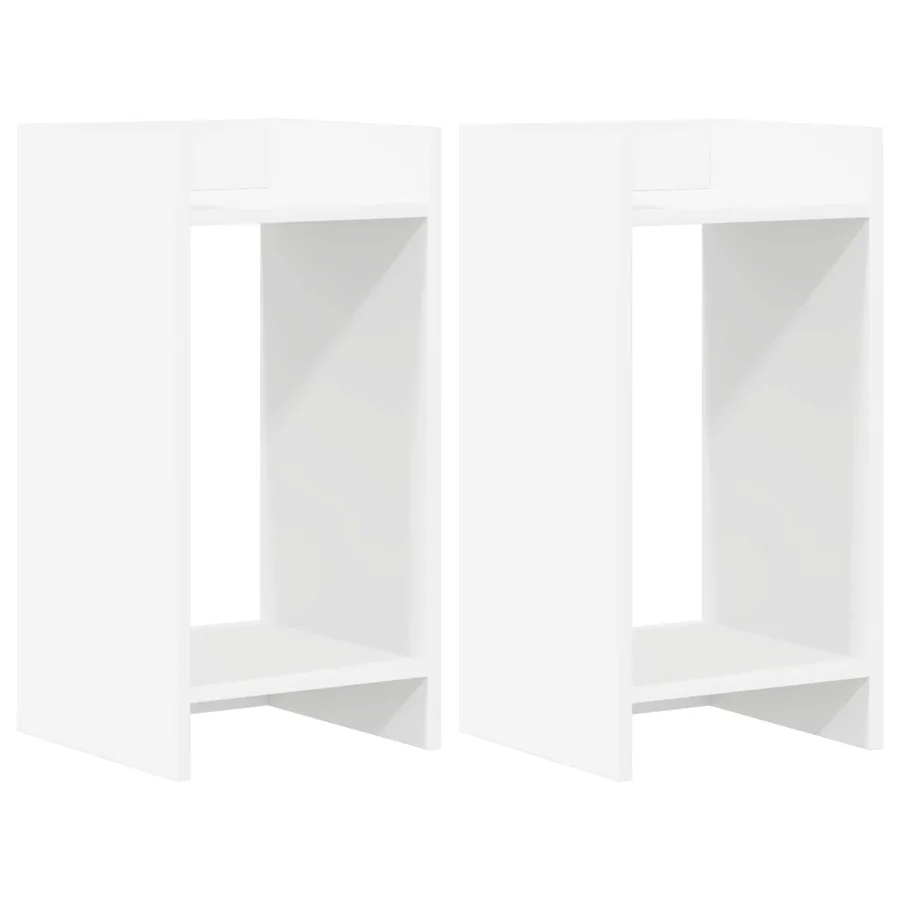 Support de Plante 2 pc Blanc 30 x 30 x 60 cm Bois d’ingénierie - 2