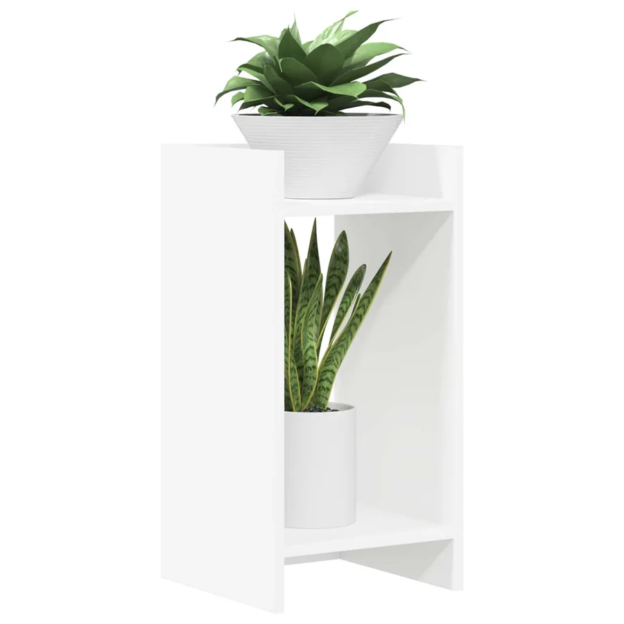 Support de Plante 2 pc Blanc 30 x 30 x 60 cm Bois d’ingénierie - 3