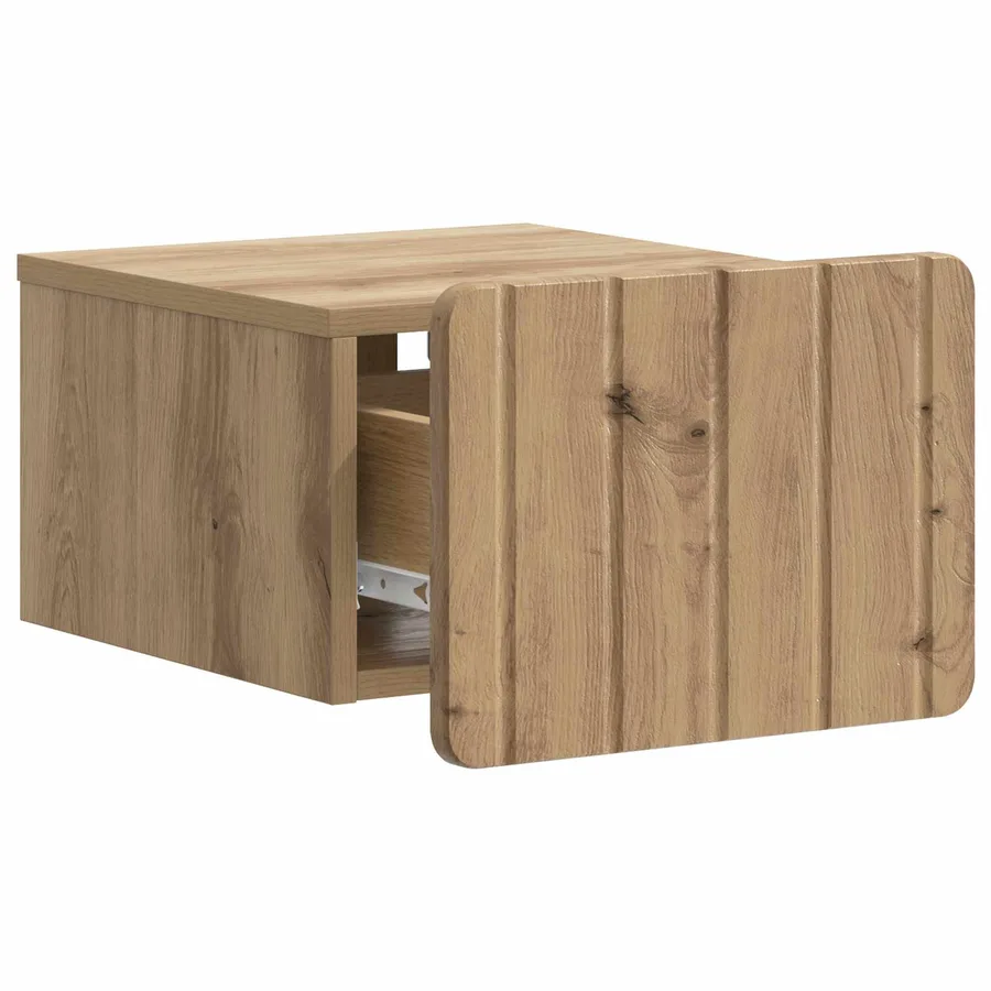 Cabinet de chevet mural 2 pc Chêne artisanal 33 x 34,5 x 24 cm - 6