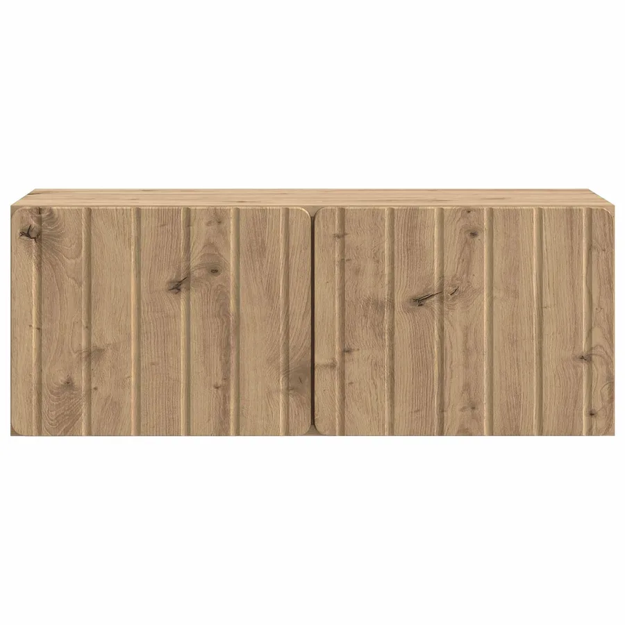 Meuble TV mural 78,5 x 31 x 30 cm Chêne artisanal - 6