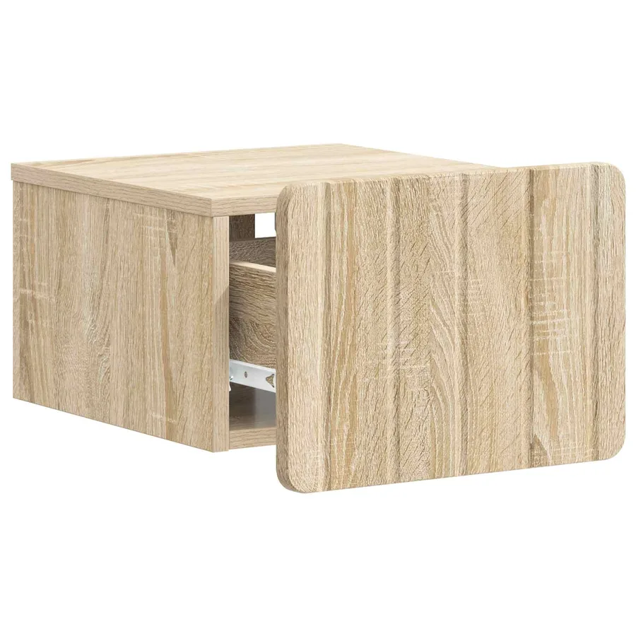 Cabinet de chevet mural 2 pcs Chêne Sonoma 33 x 34,5 x 24 cm - 6