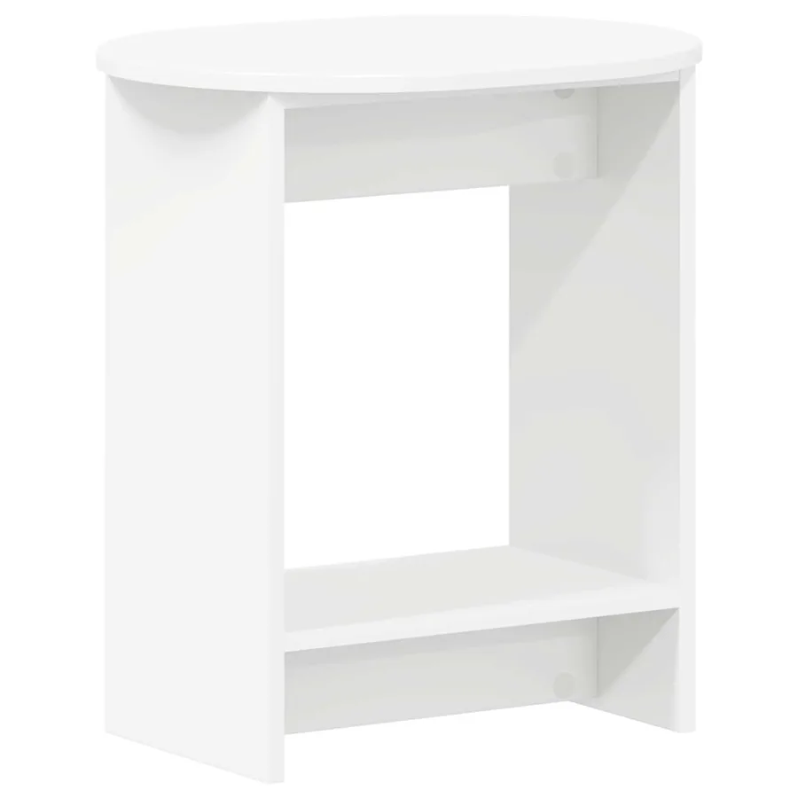 Table d'appoint Blanc 50 x 39,5 x 55 cm Bois d'ingénierie - 2