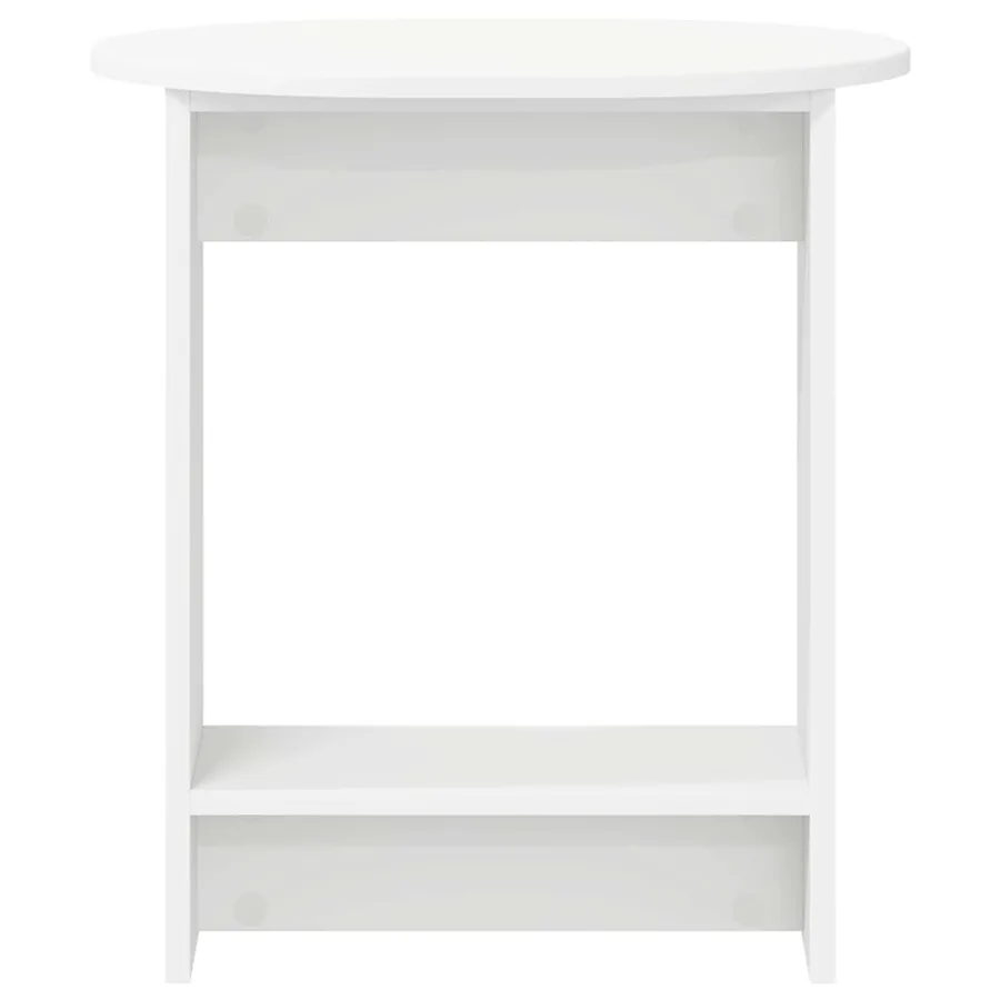 Table d'appoint Blanc 50 x 39,5 x 55 cm Bois d'ingénierie - 4