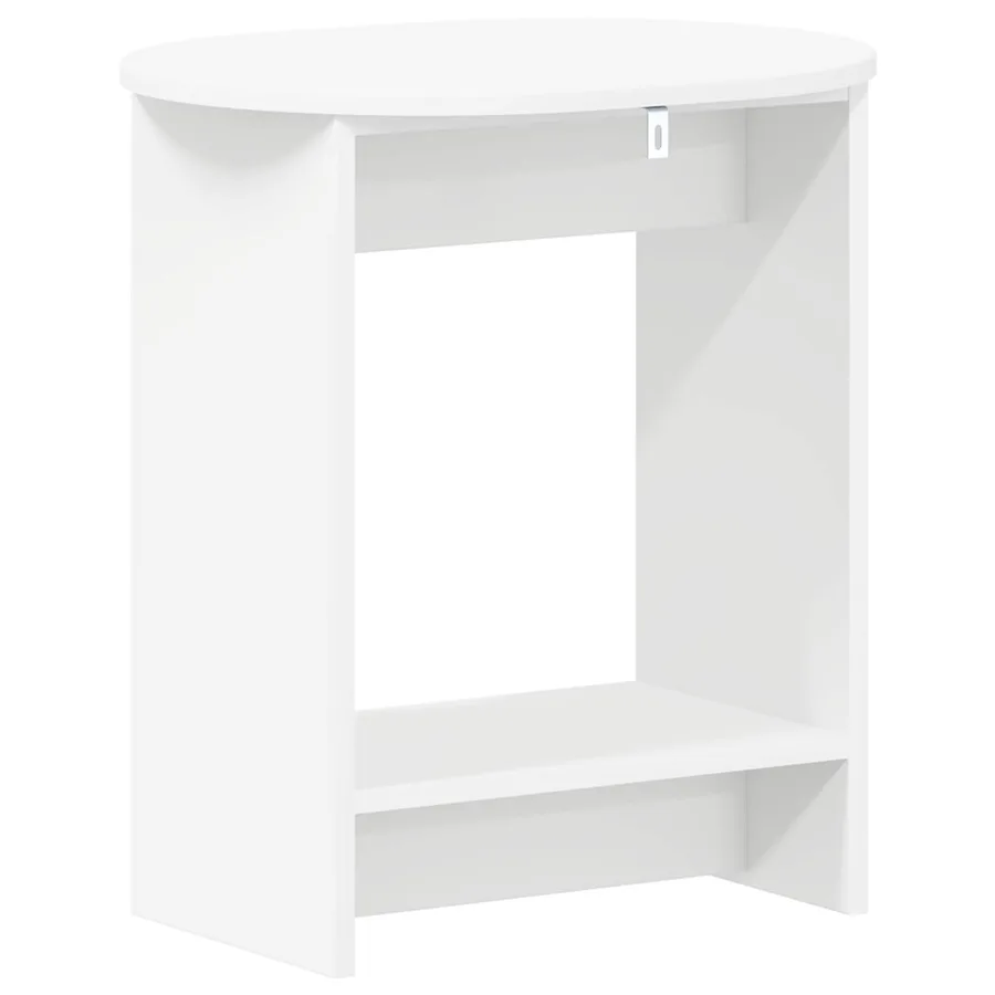 Table d'appoint Blanc 50 x 39,5 x 55 cm Bois d'ingénierie - 6