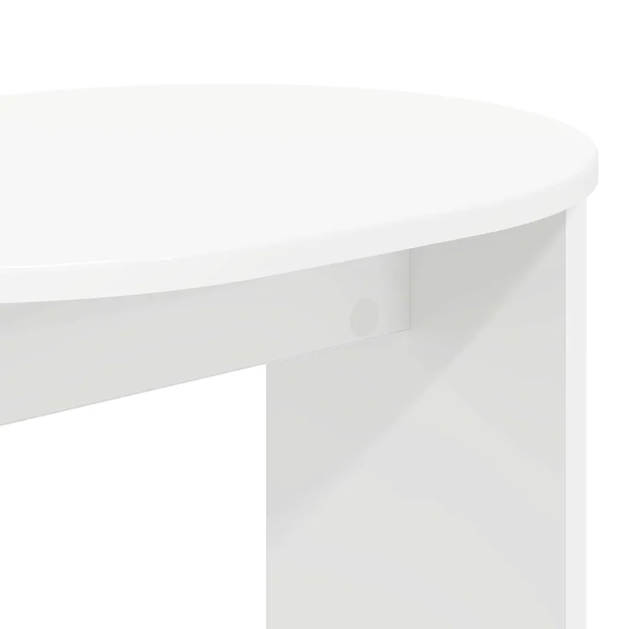 Table d'appoint Blanc 50 x 39,5 x 55 cm Bois d'ingénierie - 8