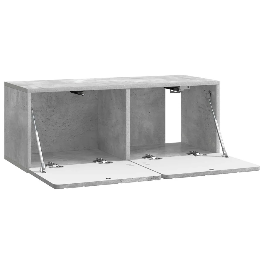 Meuble TV mural 78,5 x 31 x 30 cm Gris béton Bois d'ingénierie - 5
