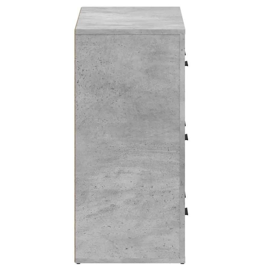 Buffets 2 pcs gris béton bois d'ingénierie - 7