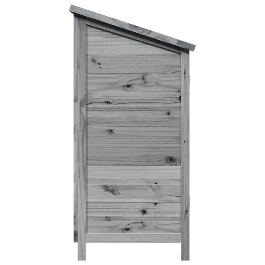 Abri de jardin Gris 106 x 56 x 113,5 cm Bois de Sapin Massif - 6