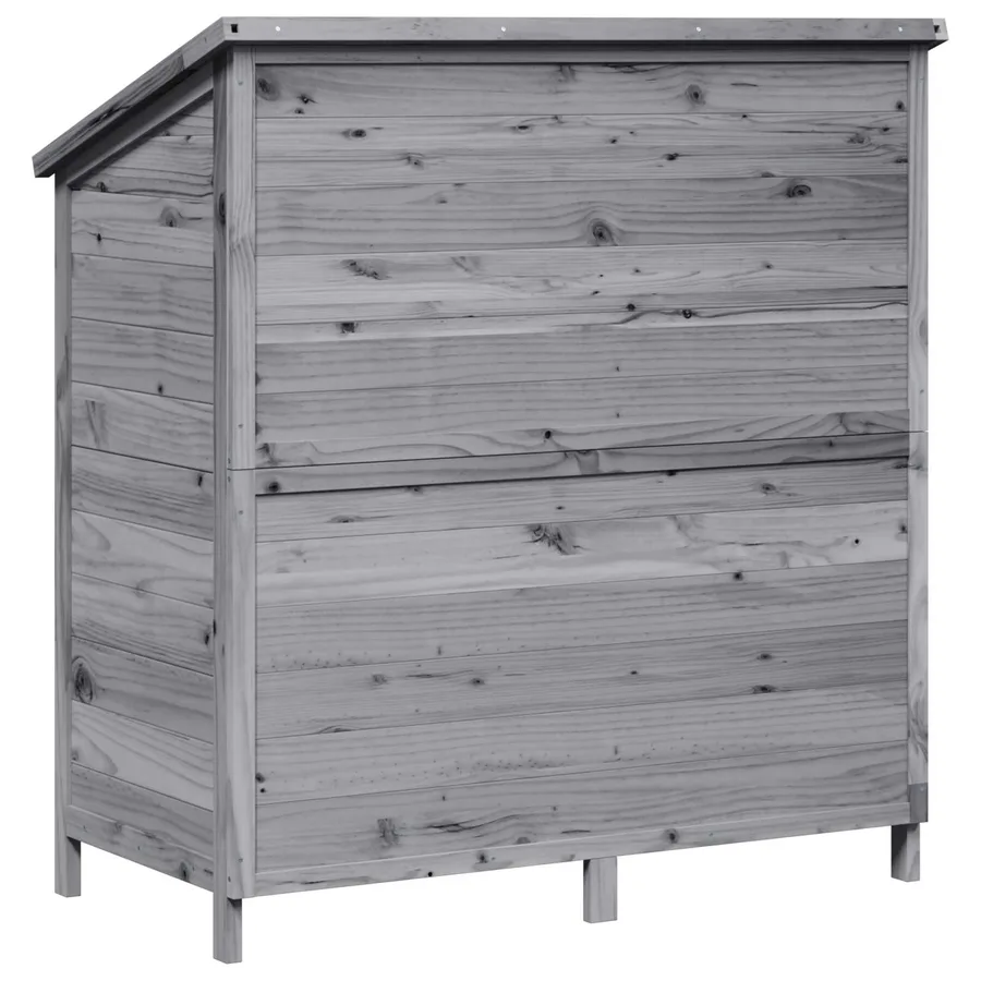 Abri de jardin Gris 106 x 56 x 113,5 cm Bois de Sapin Massif - 7