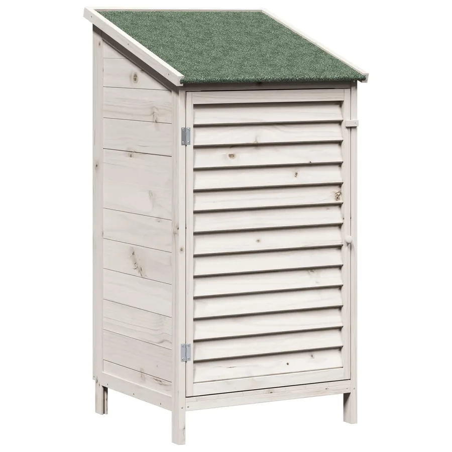 Abri de jardin Blanc 59 x 56 x 113,5 cm Bois de Sapin Massif - 2