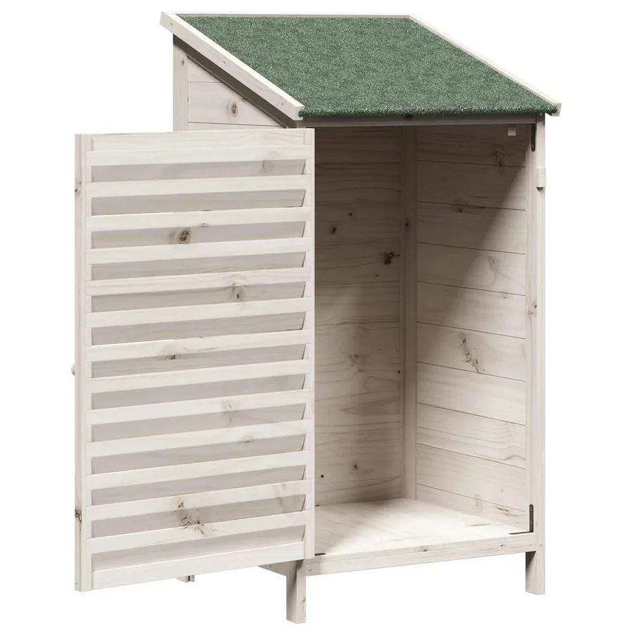 Abri de jardin Blanc 59 x 56 x 113,5 cm Bois de Sapin Massif - 4