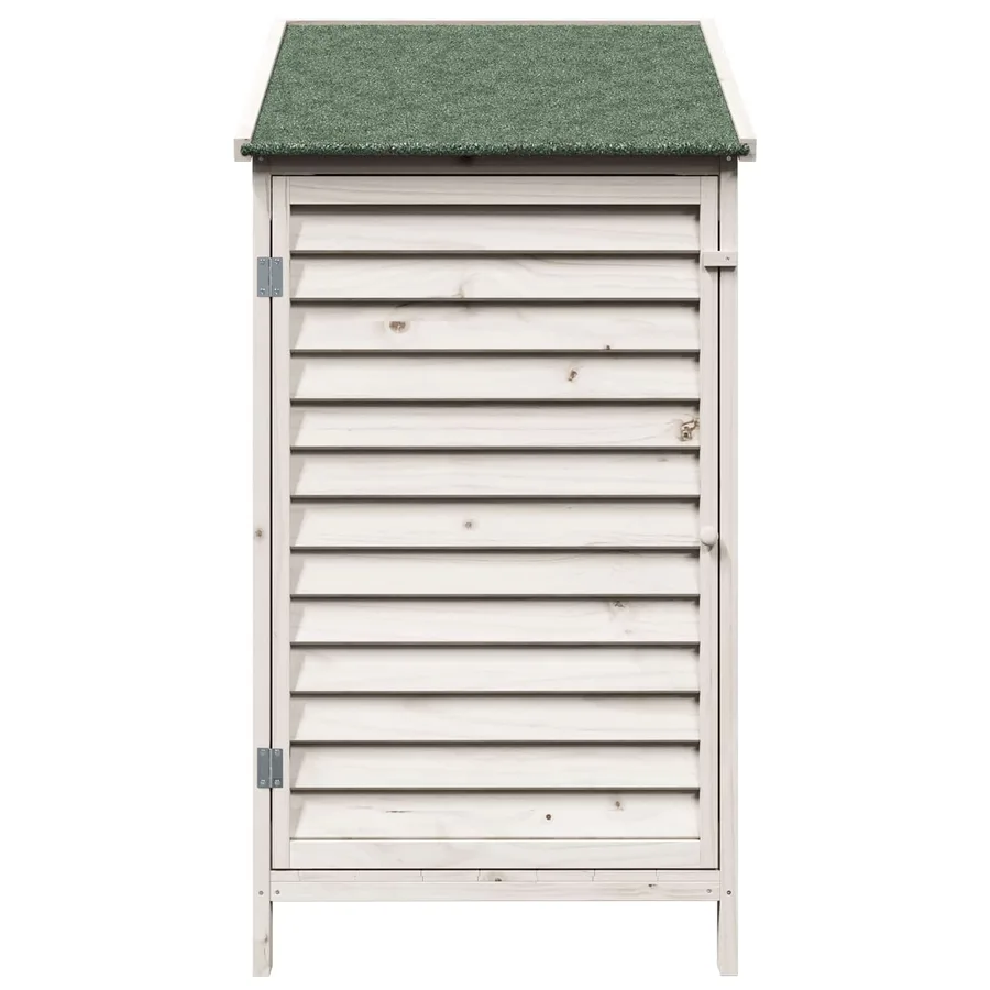 Abri de jardin Blanc 59 x 56 x 113,5 cm Bois de Sapin Massif - 5