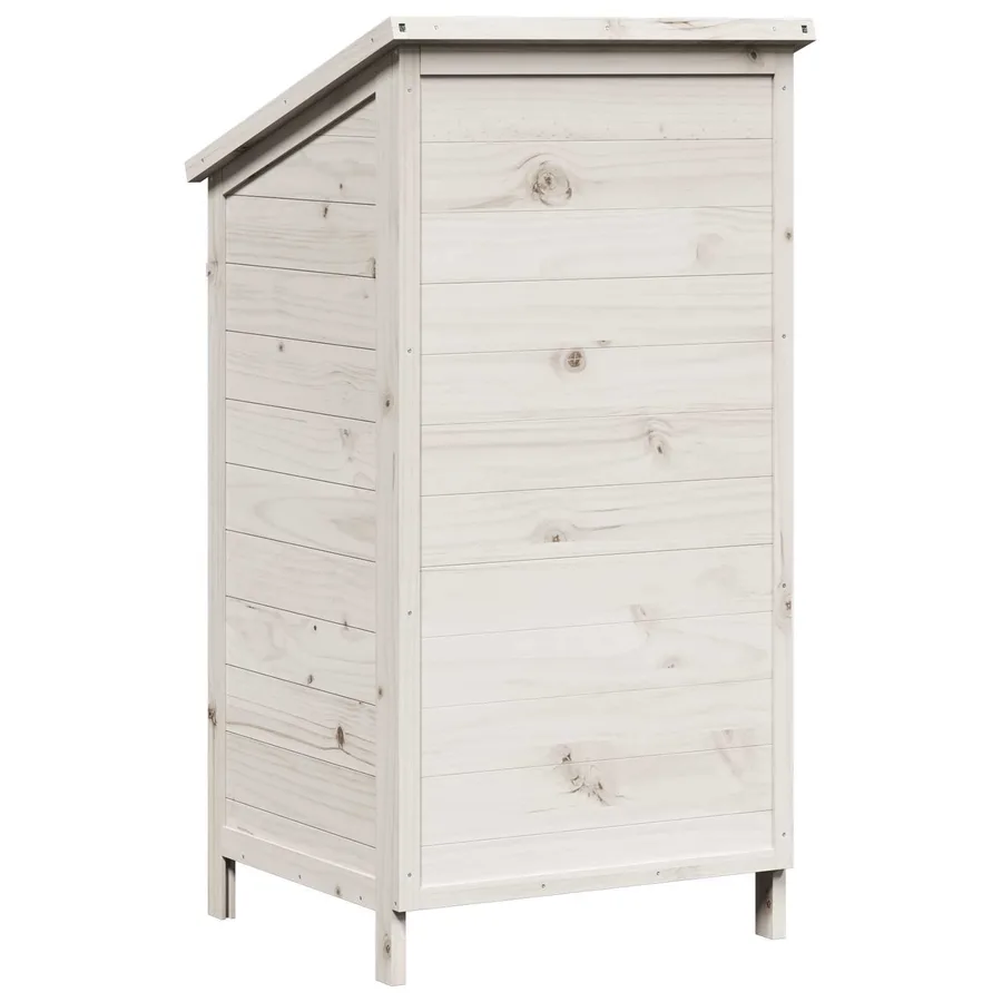Abri de jardin Blanc 59 x 56 x 113,5 cm Bois de Sapin Massif - 7