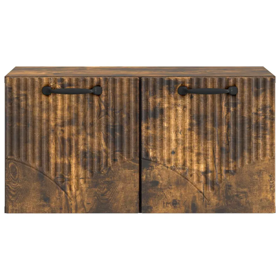 Meuble TV mural Chêne fumé 59,5 x 31 x 30 cm Bois d'ingénierie - 6