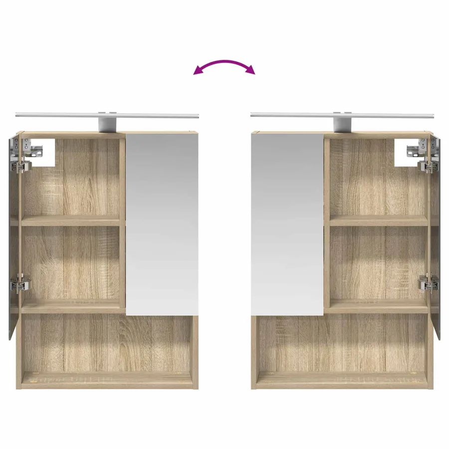 Ensemble de mobilier de salle de bain 5 pcs Chêne Sonoma - 12
