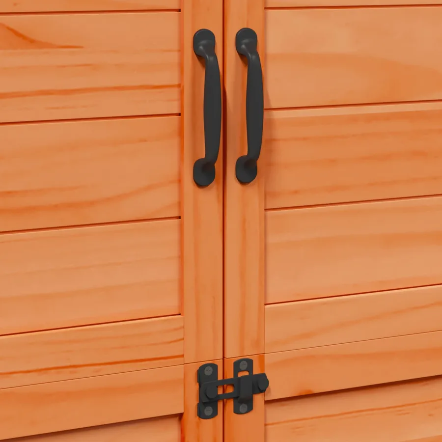 Abri de jardin Marron 106,5 x 56 x 176 cm Bois de Sapin Massif - 9