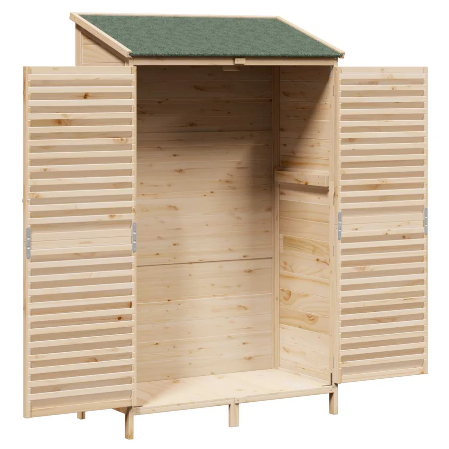 Abri de jardin Naturel 106 x 56 x 176,5 cm Bois de Sapin Massif - 4