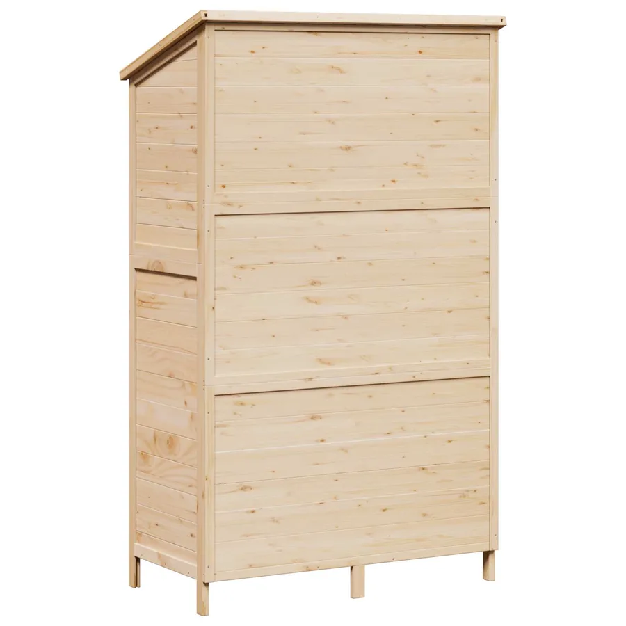 Abri de jardin Naturel 106 x 56 x 176,5 cm Bois de Sapin Massif - 7