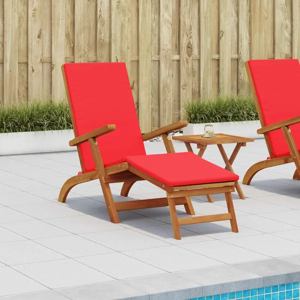 Chaise longue inclinable et pliable 55 x 146 x 91 cm