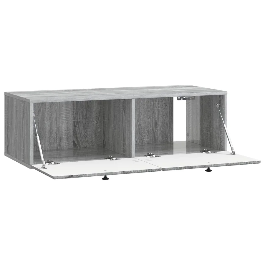 Meuble TV mural 98 x 41 x 30 cm Sonoma gris Bois d'ingénierie - 5