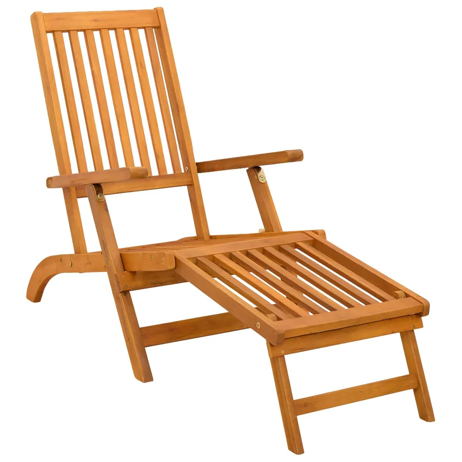 Chaise longue inclinable et pliable 2 pcs Beige - 3
