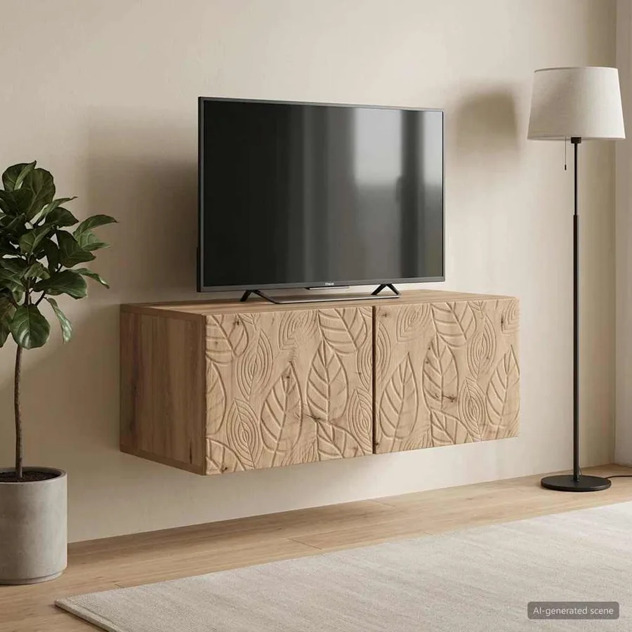 Meuble TV mural 59,5 x 41 x 30 cm Chêne artisanal - 3