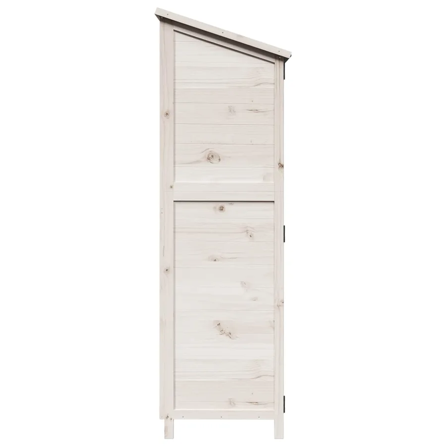 Abri de jardin Blanc 59,5 x 56 x 176,5 cm Bois de Sapin Massif - 6